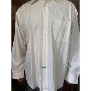 Dress Shirt, Roundtree & York XXL Mens Striped Long Sleeve Button Down Classic